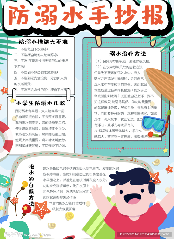 游泳安全小报