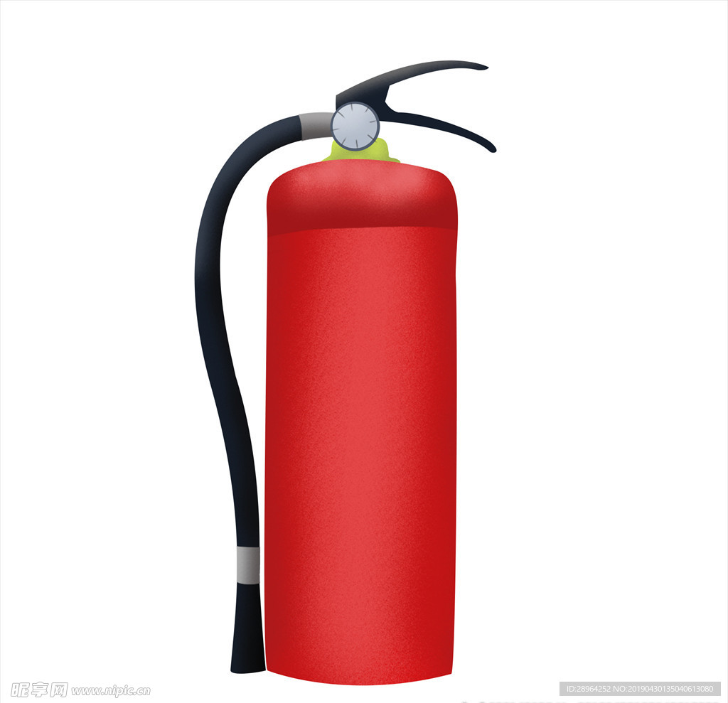 矢量红色灭火器