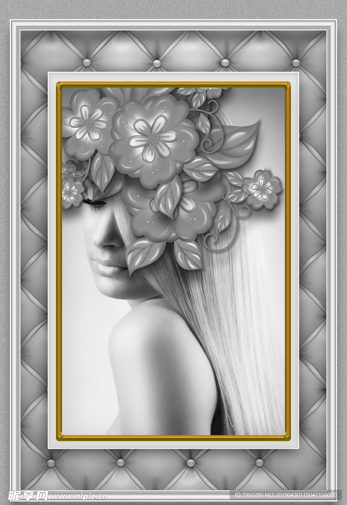 主题美女装饰画