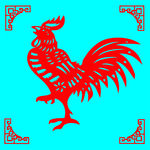 鸡剪纸