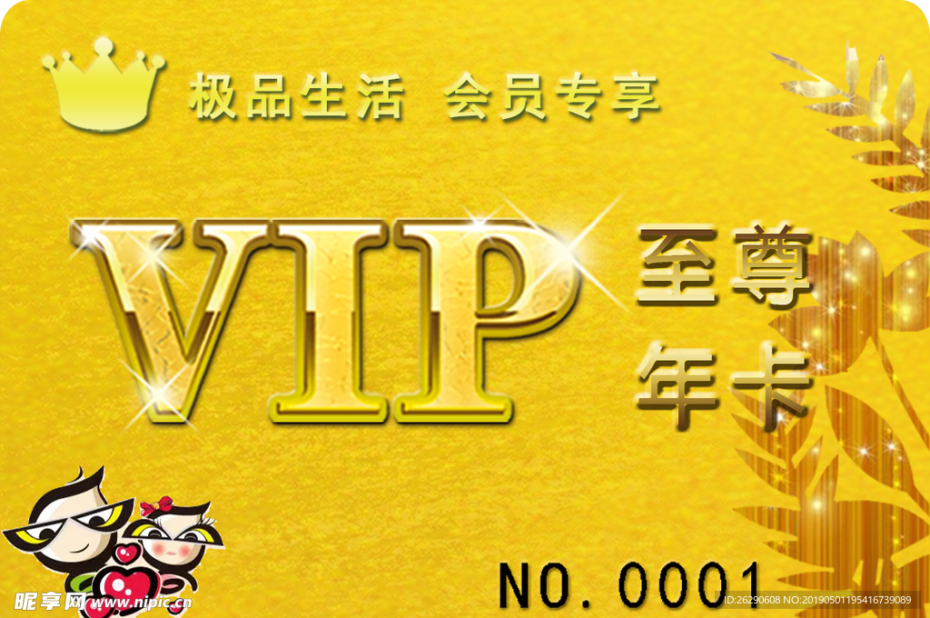 金色高端大气VIP至尊年卡