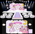 紫色公主舞台背景素材