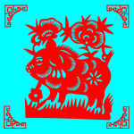 猪剪纸