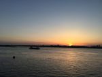 松花江畔夕阳风景