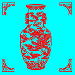 花瓶剪纸