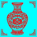 花瓶剪纸