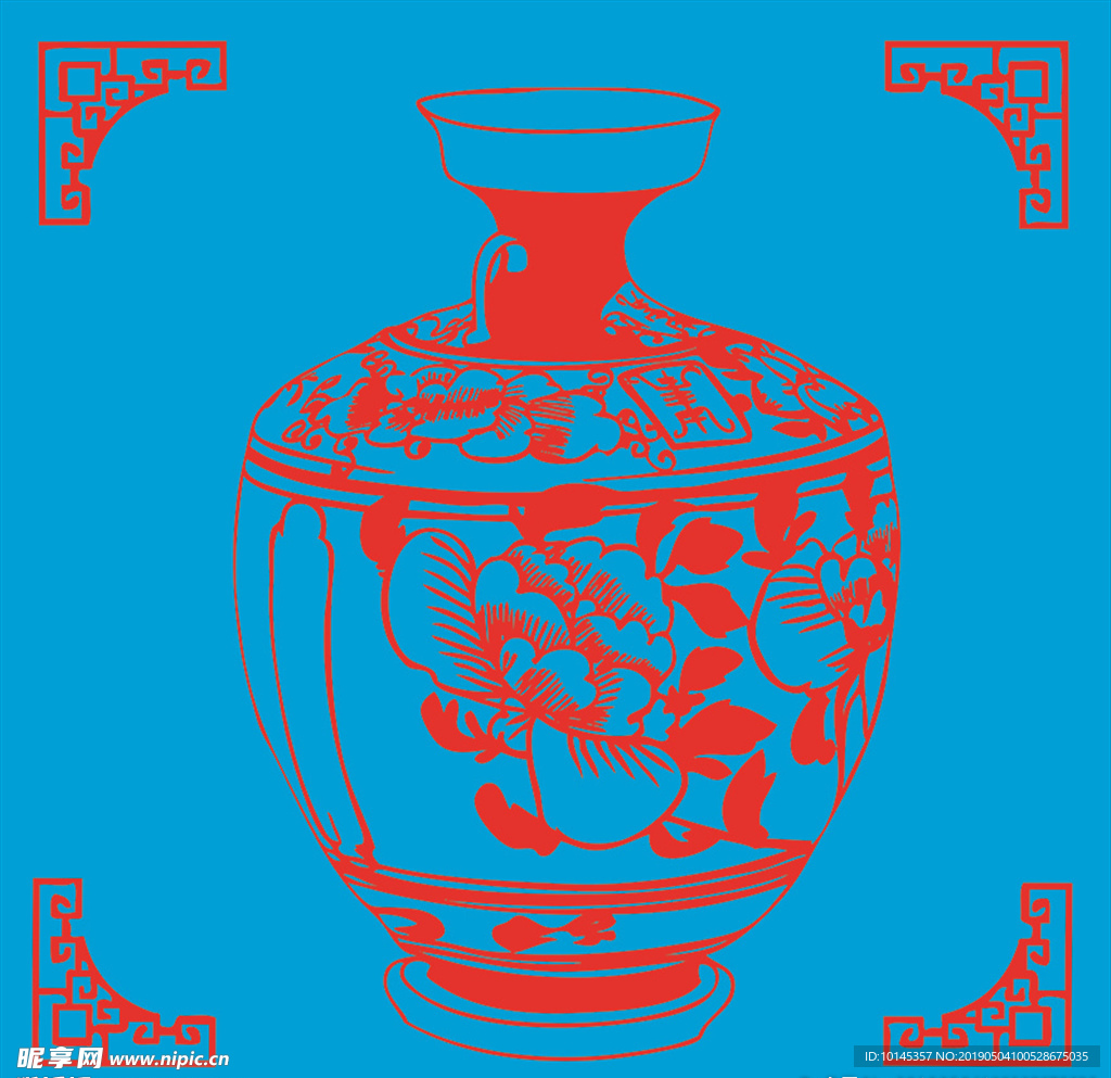 花瓶剪纸