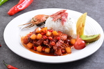 香辣土豆烧肉盖饭