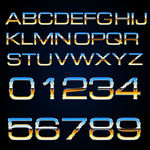 金属字母数字