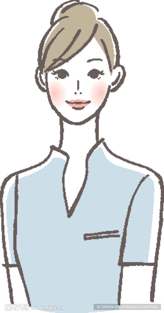 手绘女性插图