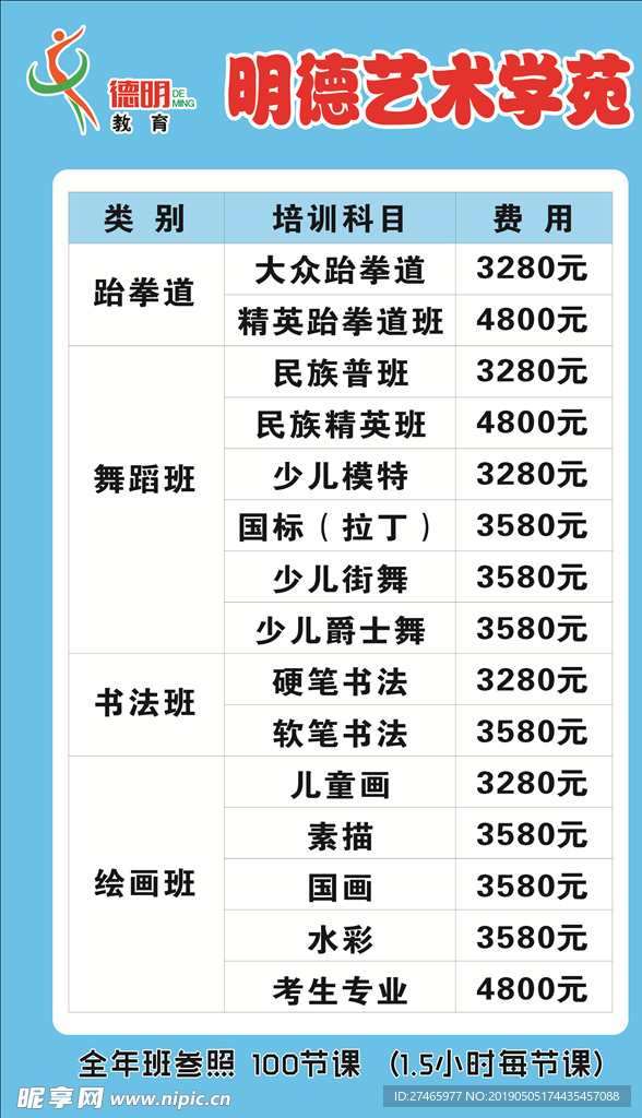 艺术学校报价