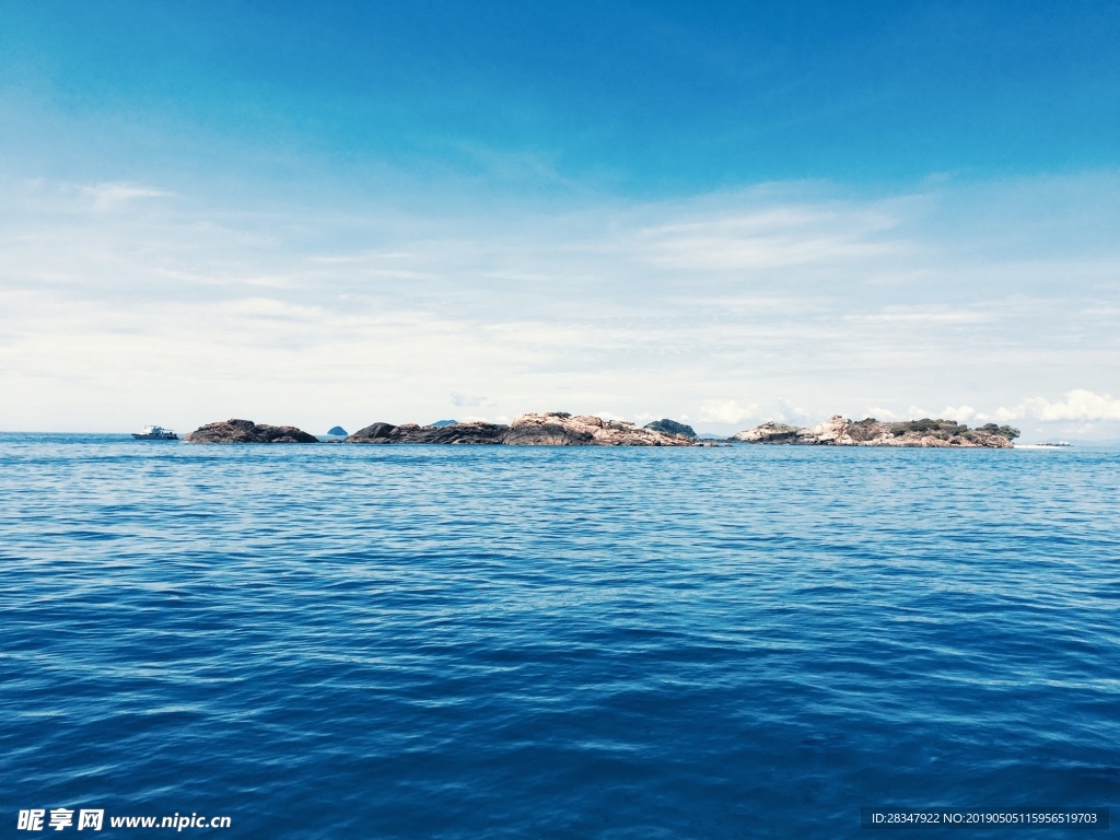 蓝色经典大海海洋意境风景背景图