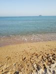 夏日沙滩海浪脚印