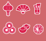 中国风红色图标