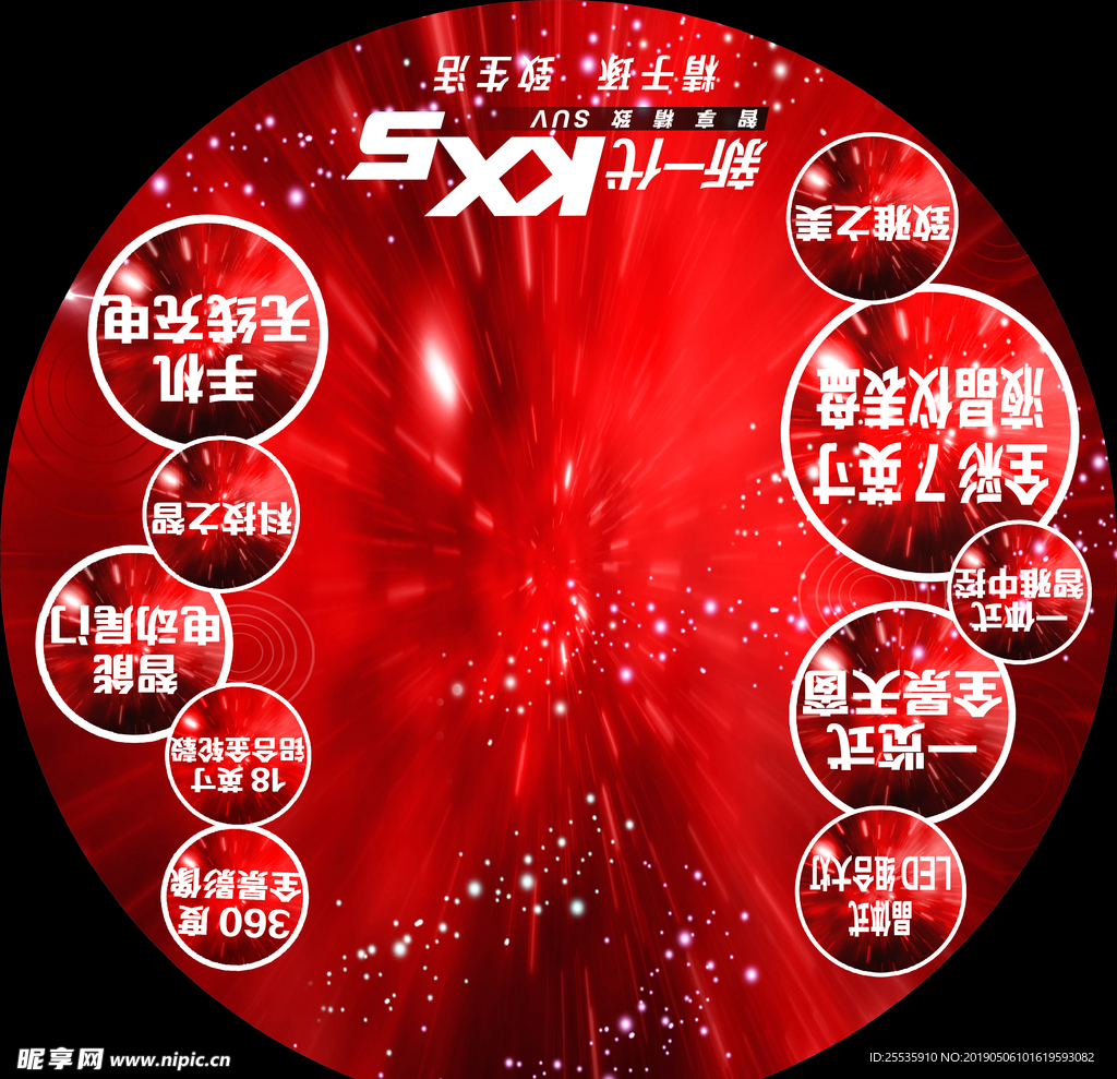 汽车性能特点舞台地贴