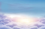 卡通浅蓝天空