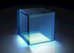 立方体 光效 蓝色方块 盒子