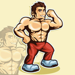 肌肉男身体
