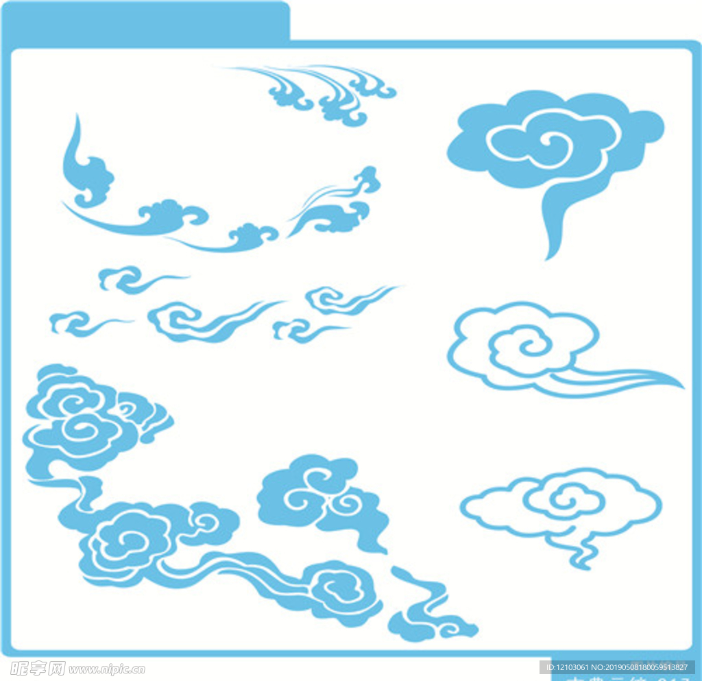 古典 祥云 古 典 矢量图