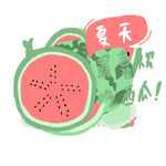 手绘西瓜