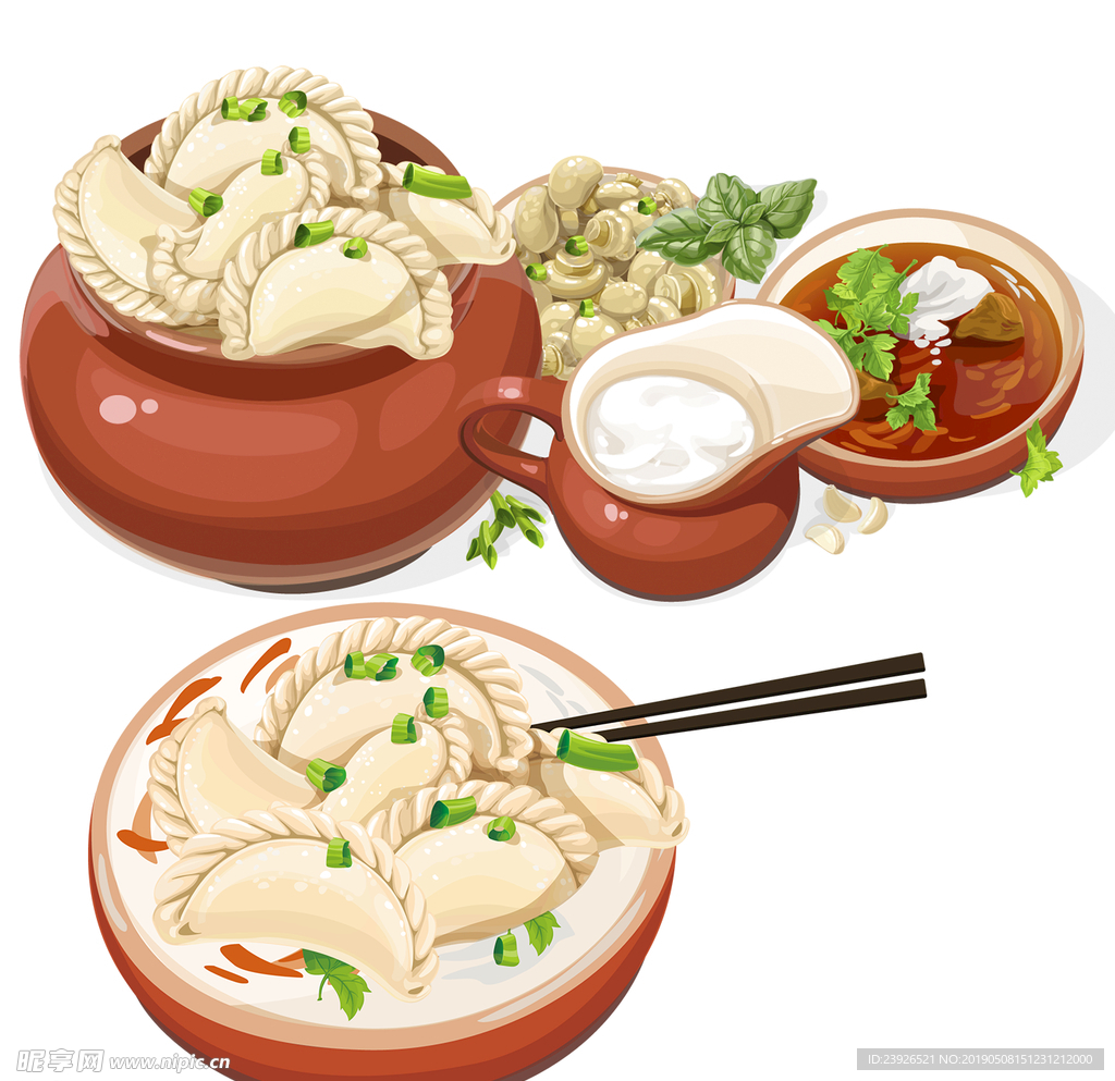 卡通饺子