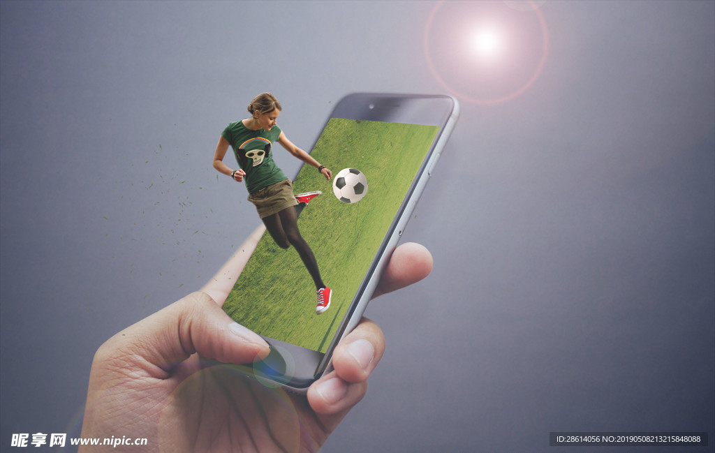 手机足球画面合成