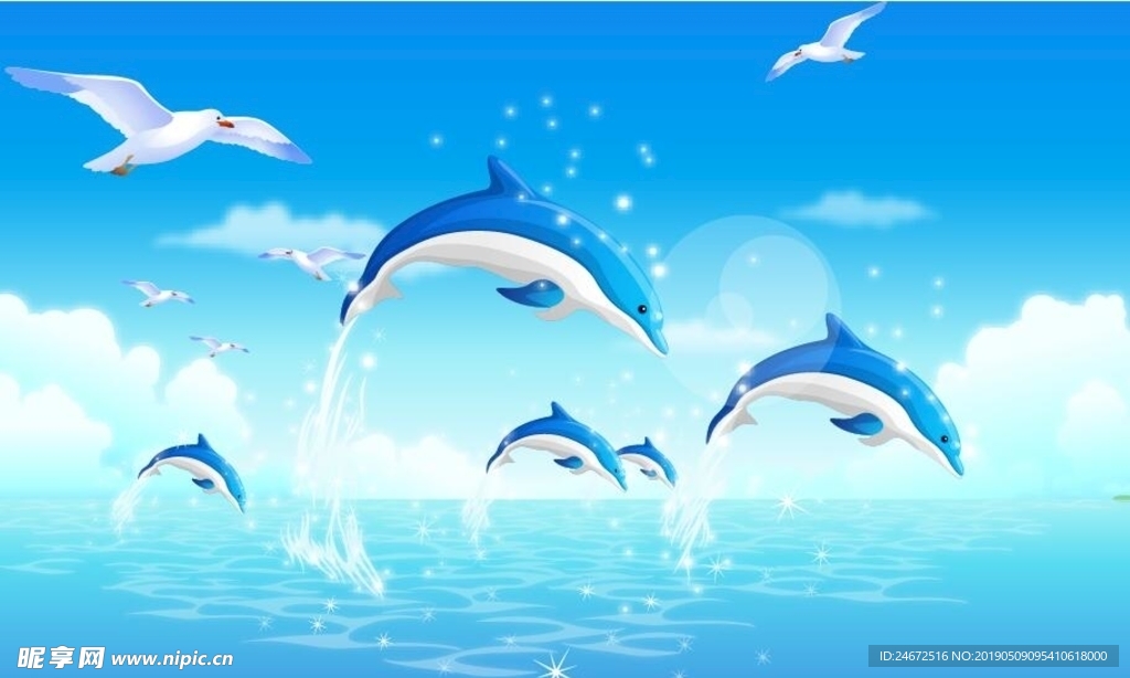 海豚矢量图
