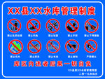 水库警示牌