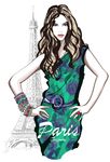 手绘时尚美女