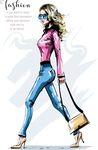 水彩手绘时装女郎