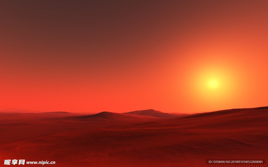 沙漠夕阳