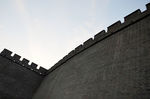 夕阳  夜景 正定 古城 城墙