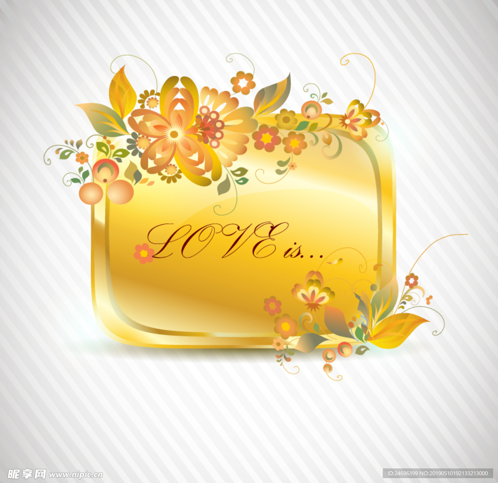 金质花朵按钮
