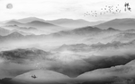山水背景 水墨 水墨山水 水