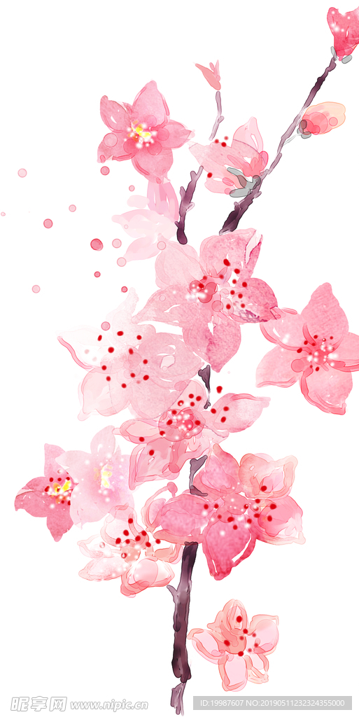 水墨花