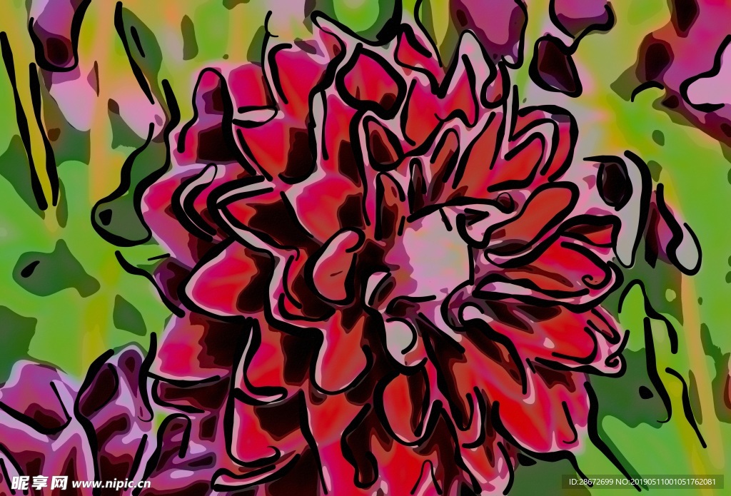 手绘花
