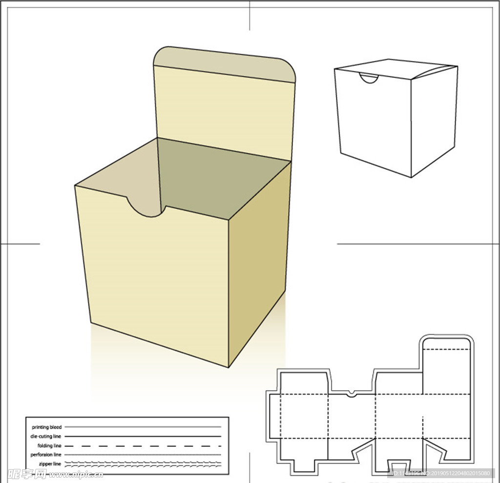 矢量盒子包装