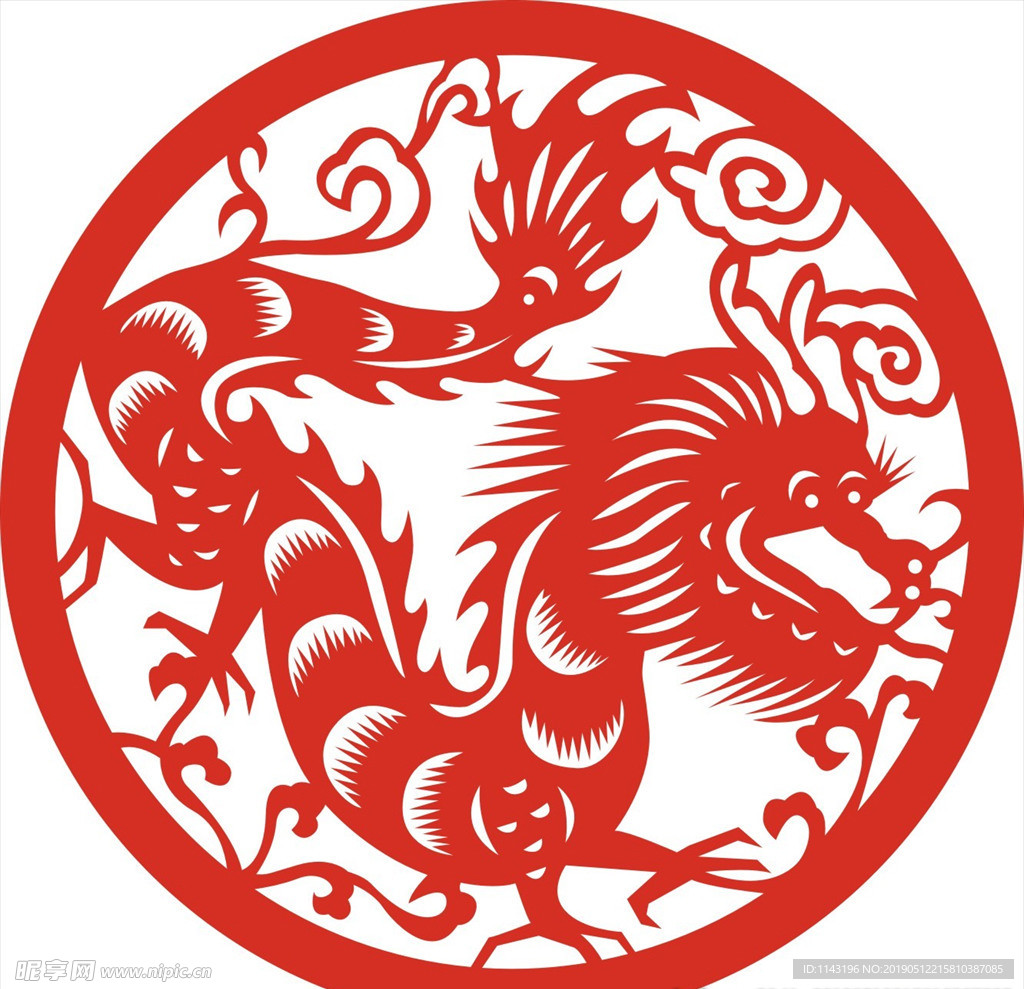 矢量生肖剪纸
