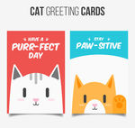 可爱猫咪祝福卡片