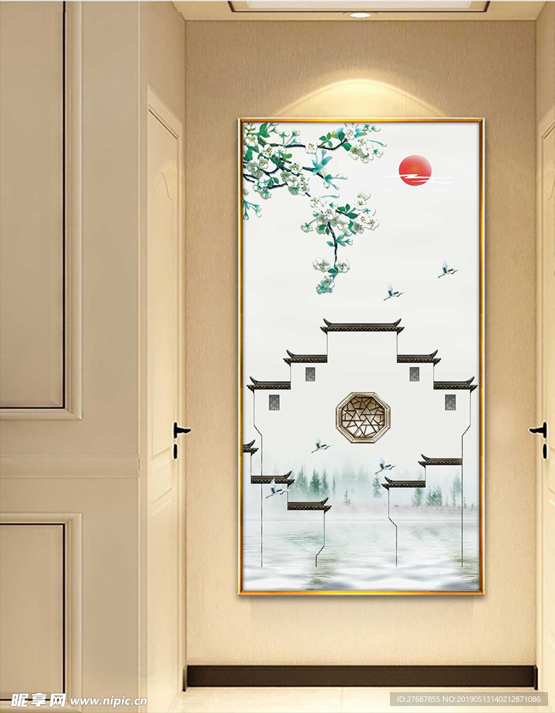 新中式玄关装饰画