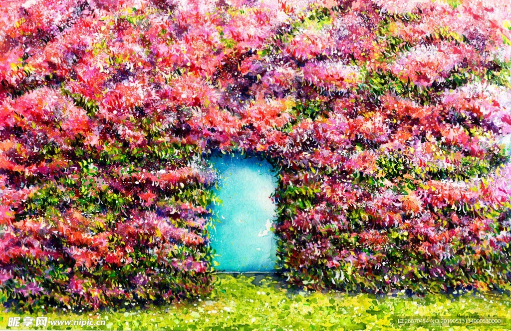 想念你的花簇插图