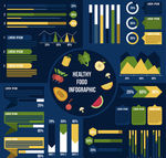 彩色健康食物信息图
