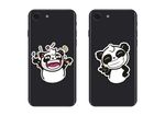 卡通熊猫情侣手机壳