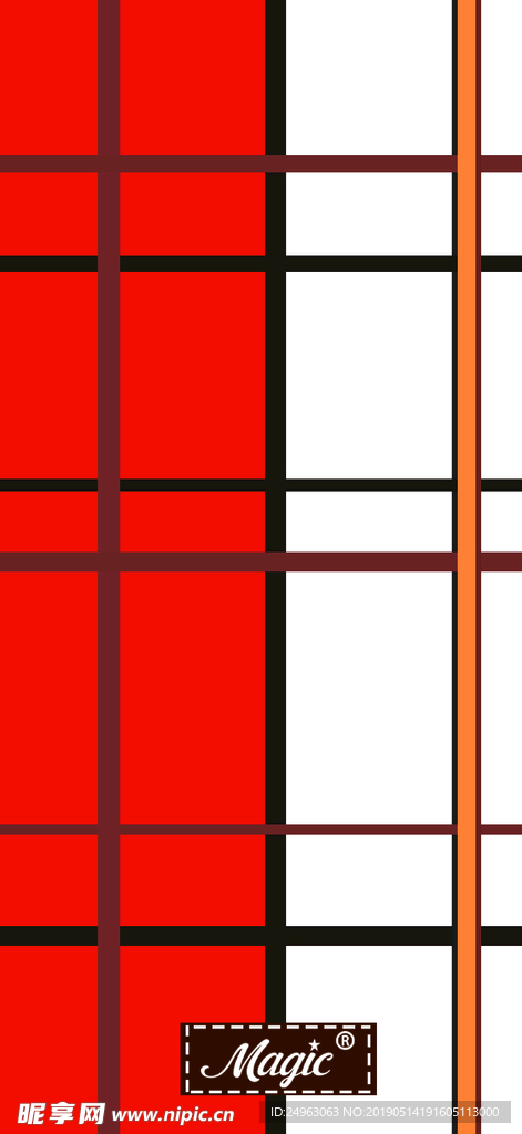 红白线条纹理布料手机壳矢量壳图
