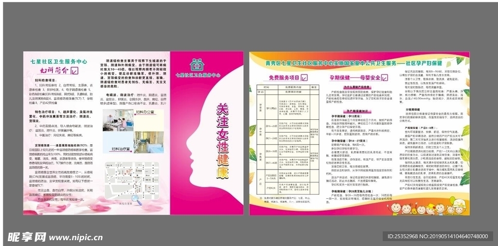 妇科16开3折页