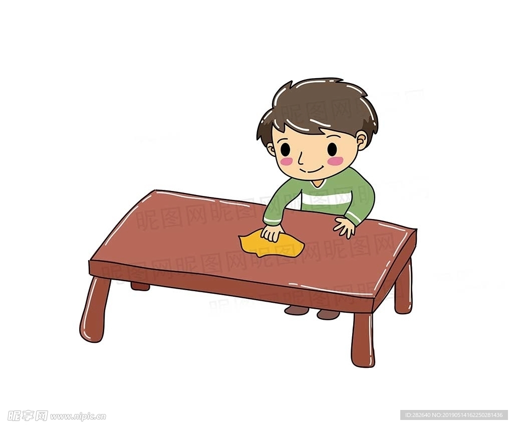 儿童卡通系列  擦桌子