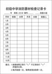 消防检查记录卡
