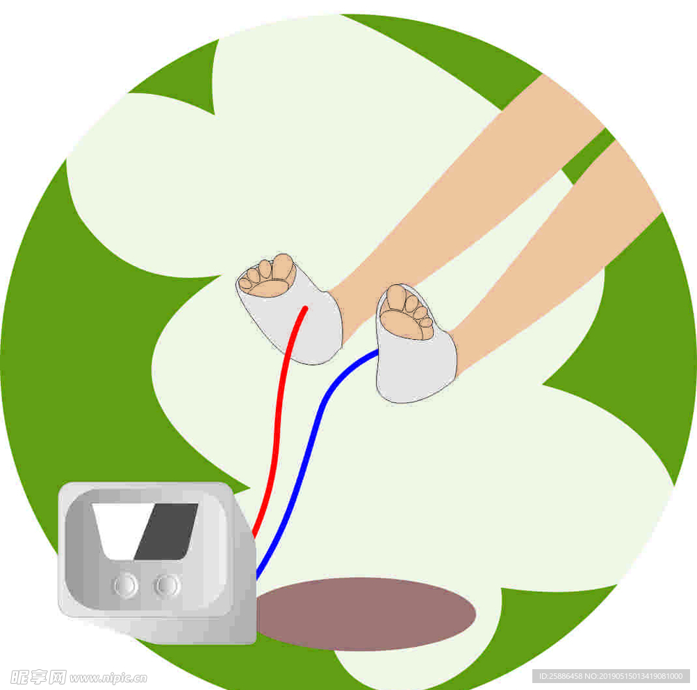 卡通足疗仪器图