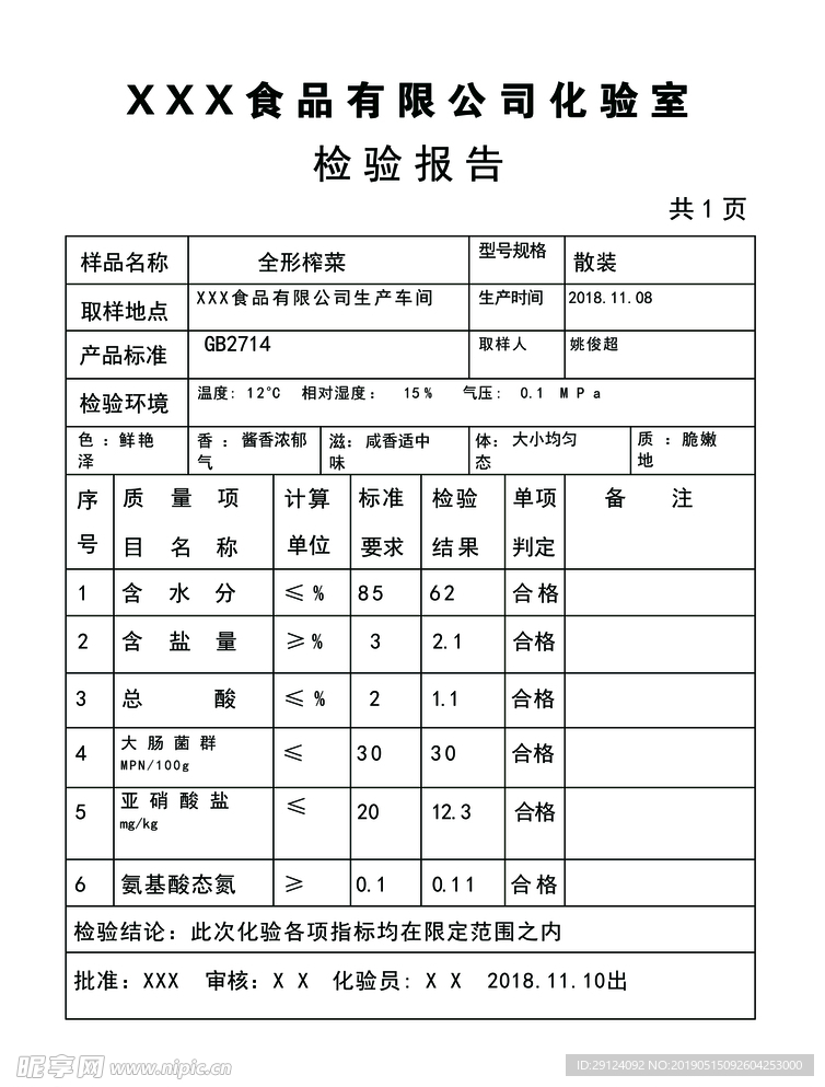 检验报告