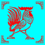 鸡剪纸